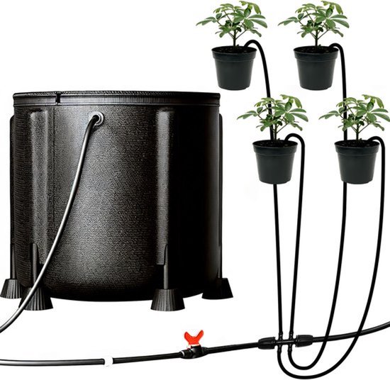 Automatisch Druppelirrigatiesysteem 50L, 25W Pomp met 8 Druppelaars