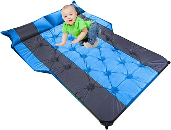 Automatisch Luchtbed - Slaapmat Auto - Kamperen en Reizen - Automatisch Opblazen - 180x132x5 cm - Blauw
