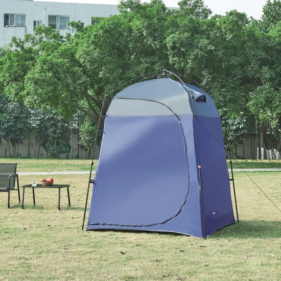 Automatische douche tent Ayas 150x150x200 cm blauw en grijs pro.tec van pro.tec