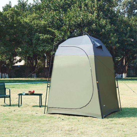 Automatische douche tent Ayas 150x150x200 cm groen en grijs pro.tec van pro.tec