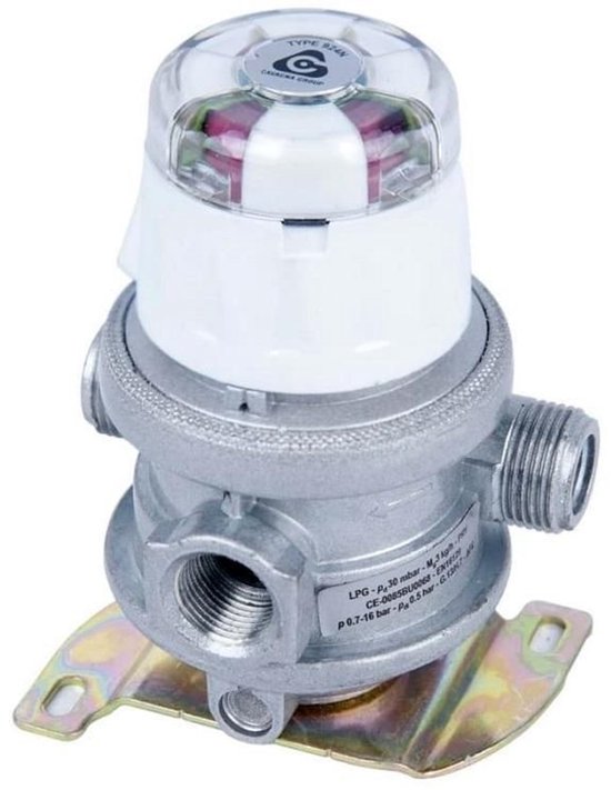 Automatische LPG Drukregelaar 37 mbar - Voor Propaan & Butaan - Met Omschakelfunctie - 3 kg/u - Caravan - Stacaravan van GOK