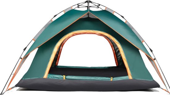 Automatische Pop-up Campingtent voor 2-3 Personen - Waterdicht en Winddicht - Inclusief Grote Draagtas - Ideaal voor Gezinscamping en Buitenactiviteiten - Blauw van Merkloos