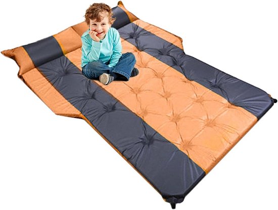 Automatische Slaapmat - Luchtbed Auto - Kamperen en Reizen - Automatisch Opblaasbaar - 180x132x5 cm - Oranje