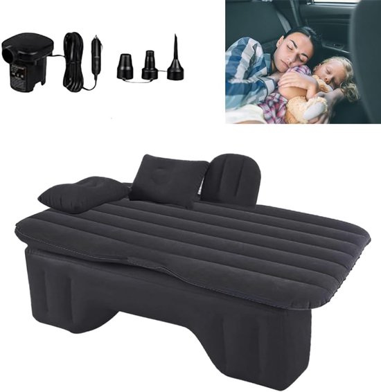Automatras - Autobed Reizen - Comfortabel Rusten - T-vorm Stabilisatie - 135 x 70 cm - Zwart