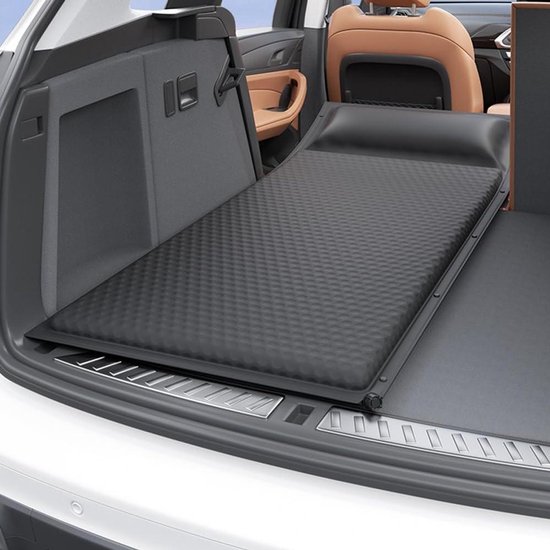 Automatras - Autobed Zelfopblaasbaar - Comfortabel Reizen - Zelfopblaasbaar Slaapcomfort - 5 cm Dik - Zwart
