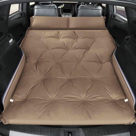 Automatras Zelfopblaasbaar - Autobed Luchtmatras - Kamperen Reizen - Specifiek voor Audi Q8 - 5 cm dik - Grijs
