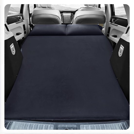 Automatras Zelfopblaasbaar - Reismatras Auto - Comfortabel Slapen - Aanpasbaar Vouwontwerp - 188 x 132 cm - Zwart