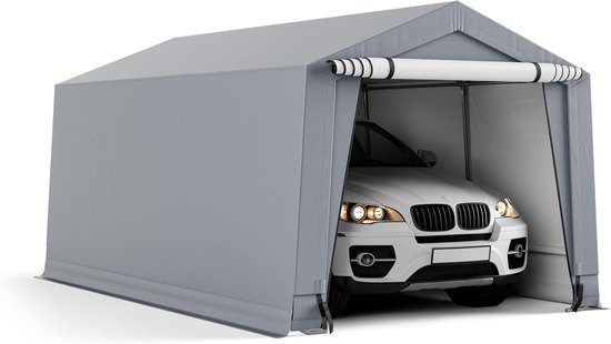 Autoparkeertent afmetingen: 490 x 290 x 245 cm, tentgarage met deurenvoor SUV en boot
