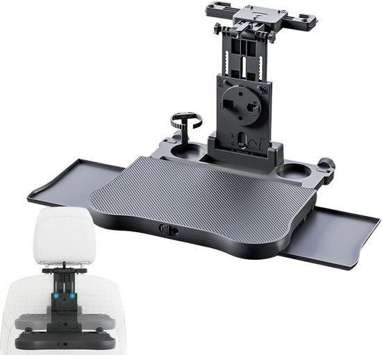 Autostoeltafel, zeer belastbaar, opvouwbaar en verstelbaar, bureau voor laptop in de auto, voor bestelwagen, SUV, pickup, limousine