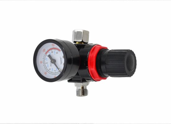 Awtools AW10245 - Drukregelaar Met Manometer - 0-12 Bar - 1/4 Inch