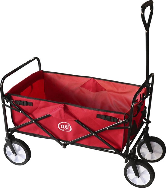 AXI AB100 Opvouwbare Bolderwagen in Rood - Bolderkar - Eenvoudig mee te nemen - Max. 80kg - Metaal van Axi