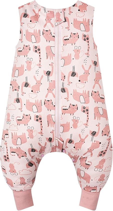Baby Slaapzak met Voeten, 0.5 Tog Isolatie, 100% Katoen, Maat 70 cm, Ideaal voor Peuters, Zomer Slaapzak voor Jongens en Meisjes, Comfortabel en Ademend