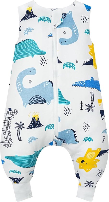 Baby Slaapzak met Voetjes, 0.5 Tog Isolatie, 100% Katoen, Makkelijk Aantrekken, Voor Peuters en Kinderen, Zomer Slaapzak met Benen, 70 cm, Comfortabele Slaapoplossing voor Jongen en Meisje