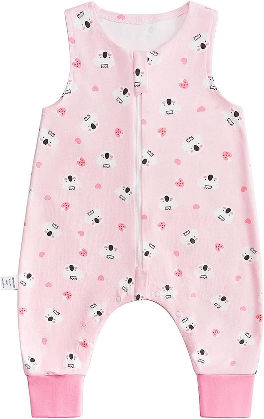 Baby Slaapzak met Voetjes, 0.5 Tog, Mouwloos Zomer Model, 100% Katoen, Unisex Slaapzak voor Baby's en Peuters