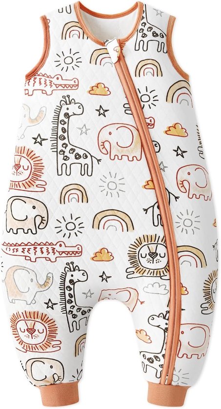 Baby Slaapzak met Voetjes en Sokken 1.5-2.5 Tog, Warme Katoenen Slaapzak voor Winter, Ideaal voor Jongens en Meisjes
