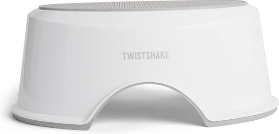 Baby Step Stool | Non-Slip Baby Bath Stool | Lightweight Potty Training Stool | Compact - Travel Friendly - Safe | Ergonomic Design Baby Toilet Seat Assistant | White/Grey van Merkloos