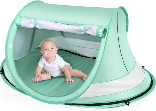 Baby strandtent - pop-up - UPF 50+ - muggennet - draagbare reistent - binnen en buiten - UV-bescherming - 110*70*50cm