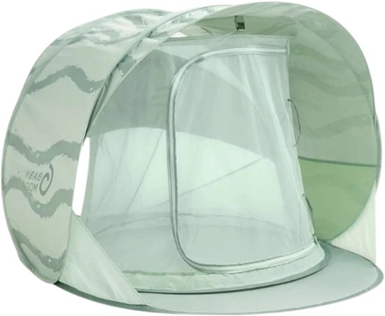 Babymoov Safe & Protect Standtent - Green Lagoon - Verstelbare luifel - pop-up systeem - Voorzien van muskietennet van Merkloos