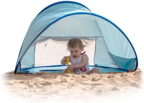 Babystrandtent strandtent met zwembad voor kinderen - opvouwbare pop-up strandtent - winddichte strandparasol - 4 haringen voor stevige bevestiging. van TechTack