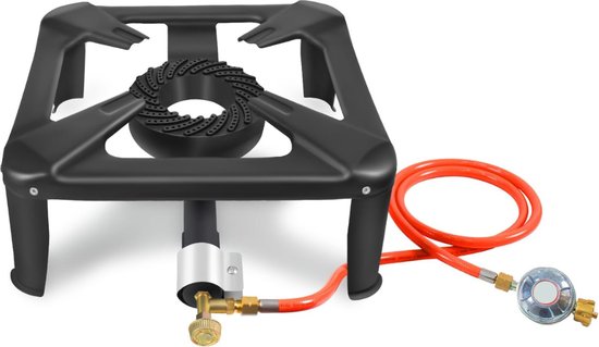 BACOENG® Wokbrander - Wokbrander Propaan - Wokbrander Propaan Voor Buiten - Gasbrander - Gasbrander Camping - Wokbrander Camping - Wokbrander Gas - Gasbrander Camping Kooktoestel - Gasfornuis - Camping Kooktoestel - Met Drukregelaar - 1.5M Gasslang van BAC