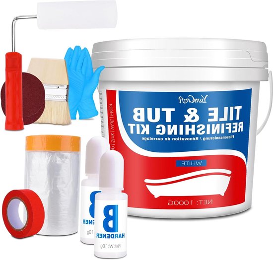 Badkuip reparatieset - Reparatieset Bad - Beschadigingen Herstellen - Matte Afwerking - 1000 Gram - Wit van Merkloos