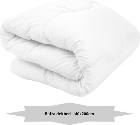 Bafra - Ultra Soft Dekbed - ALL YEAR DEKBED - 140x200 cm - 1 persoons - Anti Allergie - Wasbaar - Wit - ALLE MATEN BESCHIKBAAR van Bafra
