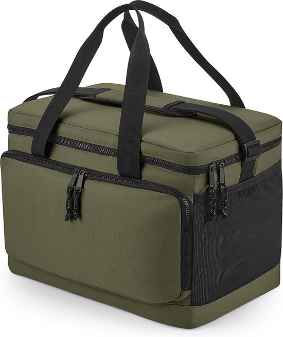Bagbase Grote strand/camping koeltas model Bali - 40 x 26 x 28 cm - 2 vakken - army groen van Bagbase