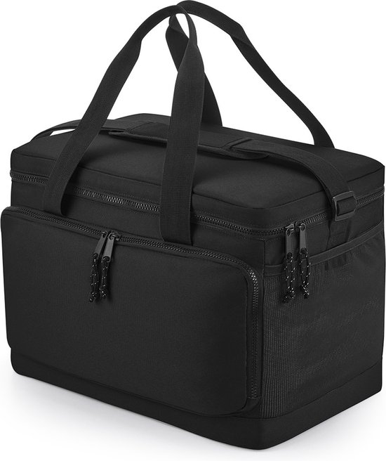 Bagbase Grote strand/camping koeltas model Bali - 40 x 26 x 28 cm - 2 vakken - zwart van Bagbase
