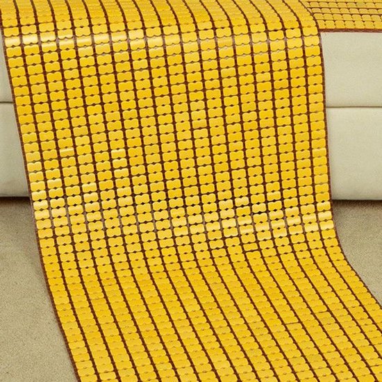 Bamboe Bed Mat - Zomer Slaapmat Koel - Koel Slapen Zomer - Handgeweven Natuurlijk Bamboe - 70x150cm - Geel