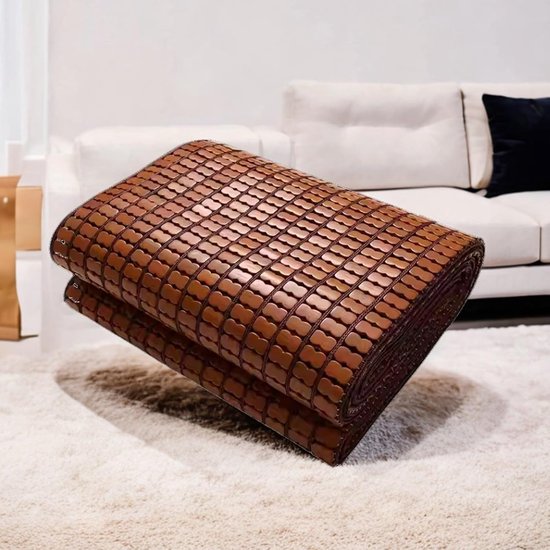 Bamboe Koelmat - Zomer Bed Pad - Koel Slapen - Ademende Structuur - 80x190cm - Bruin