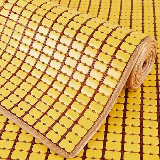 Bamboe Koelmat - Zomerlaken Airconditioning - Comfort Verkoeling - Ademende Vezels - Opvouwbaar - Geel