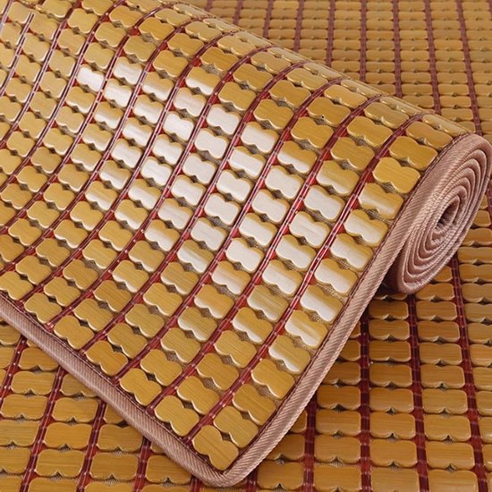 Bamboe Koelmat - Zomerlaken Airconditioning - Koel Slapen - Ademende Vezels - 90x160cm - Roodbruin