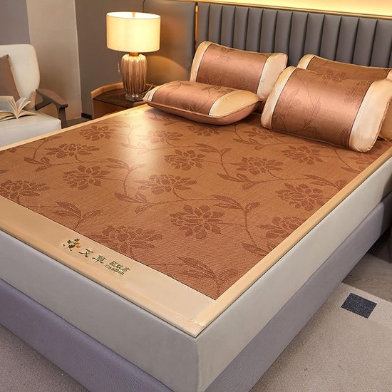 Bamboe Koelmatras - Slaapmat Bedlaken - Zomers Slapen - Dubbelzijdig Ontwerp - 90x200 cm - Veelkleurig