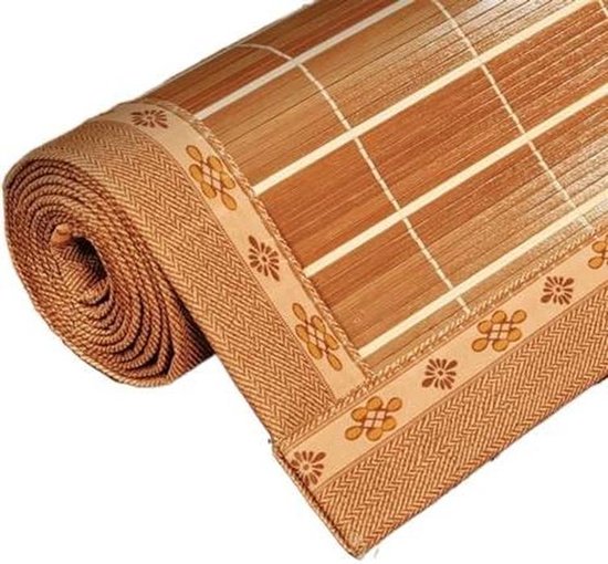 Bamboe Slaapmat - Koelmat Zomer - Binnen Buiten Ontspanning - Dubbelzijdig Ademend - 18 x 2 m - Natuurlijk