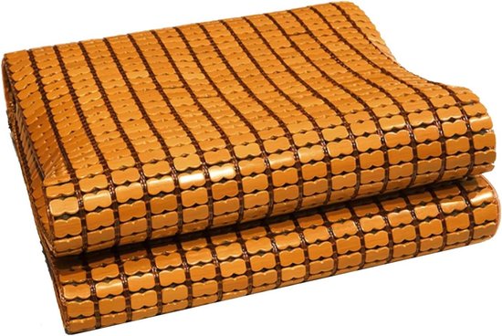 Bamboe Slaapmat - Zomerkoeler Bamboemat - Koel Slapen - Handgeweven Natuurlijk Bamboe - 70x150cm - Geel