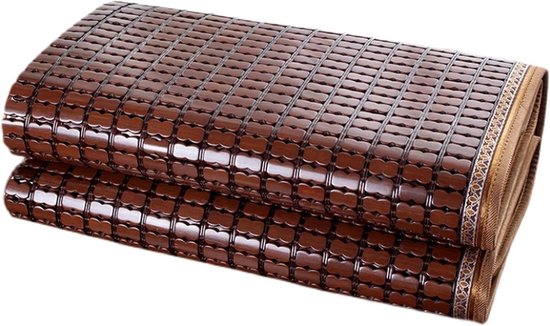 Bamboe Zomerslaapmat - Koelmatras Bank - Koel Slapen - Natuurlijk Bamboe Materiaal - 70x180cm - Geel