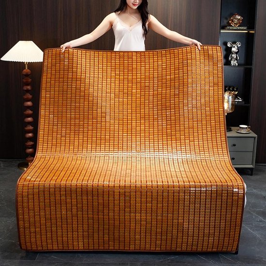 Bamboemat Textiel - Koelmat Zomer - Comfortabel Slapen - Hoog Ademend Vermogen - 80x190 cm - Natuurlijk