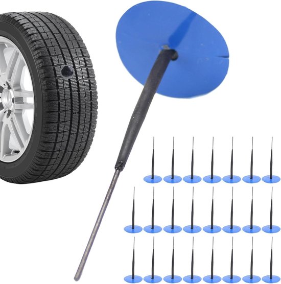 Band Patch Plug | 24-delige Rubber Heavy Duty | Paddestoel Auto Band Plug Reparatie Tools | Voor Motorfiets Fiets Scooter Rv Suv Weg Platte Punctie
