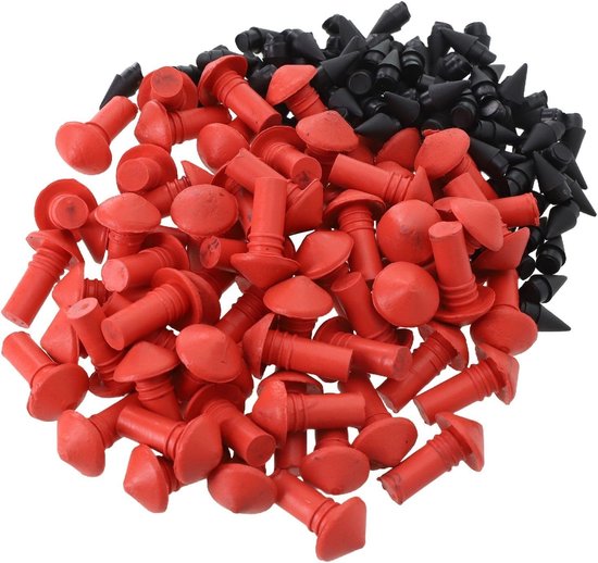 Band Reparatie Kit - Paddenstoel Type - Tubeless Banden - Veelzijdige Toepassing - 180 Stuks - Rood Zwart