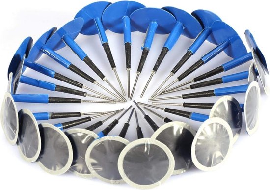 Band Reparatie Kit - Paddestoel Plug - Tubeless Banden - Universeel Toepasbaar - 48x6mm - Zwart van Merkloos