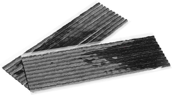 Band Reparatie Kit - Reparatieset Autoband - Tubeless Banden Herstellen - Hitte & Koudebestendig - 50 Stuks 200mm - Zwart van Merkloos