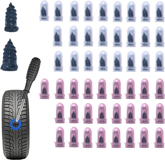 Band Reparatie Kit - Rubberen Nagels - Zelf Banden Plakken - Hoge Temperatuur Bestendig - 50 Stuks - Zwart