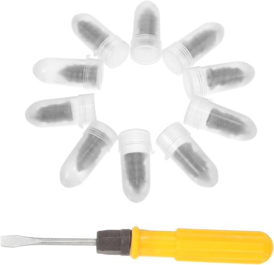 Band Reparatie Nagels - Banden Schroef - Lekke Banden Repareren - Duurzaam Rubber Metaal - 14cm Lengte - Zwart van Merkloos