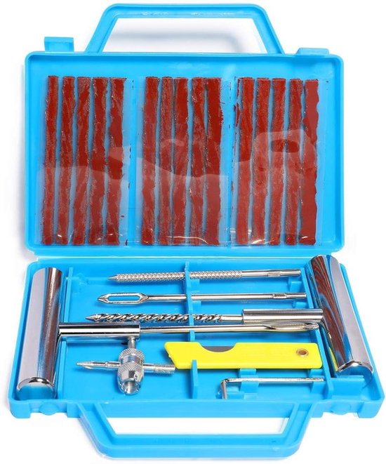 Band reparatieset - Bandenplakset banden reparatie - Band repareren - 22-delige set - 16.9 x 14.9 x 2.4 cm
