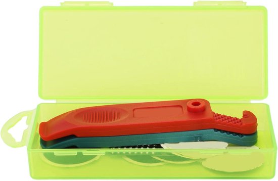 Banden Reparatie Kit - Fiets Reparatie - Onderweg Herstellen - Inclusief Lijmpleisters - 15 x 8 x 2 cm - Groen