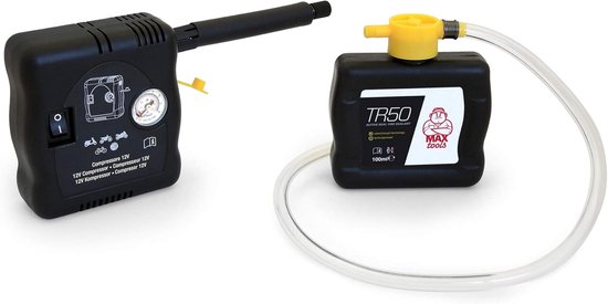 Banden Reparatie Kit - Lekke Band Herstel - Motor Fiets - Valve-Through Technologie - Compact 11cm van Merkloos