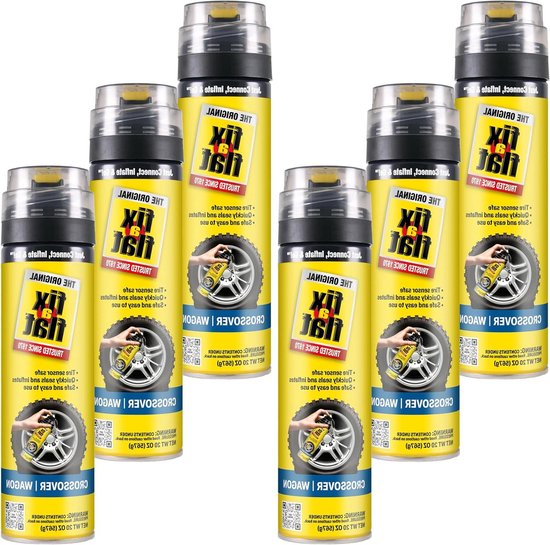 Banden Reparatie Kit - Nood Reparatie Set - Auto Banden Herstellen - Milieuvriendelijke Formule - 6 Stuks - Niet gespecificeerd van Merkloos