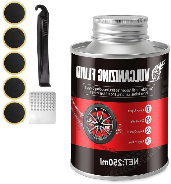 Banden Reparatie Kit - Vloeibare Lijm - Banden Herstellen - Waterdichte Laag - 250 ml - Transparant