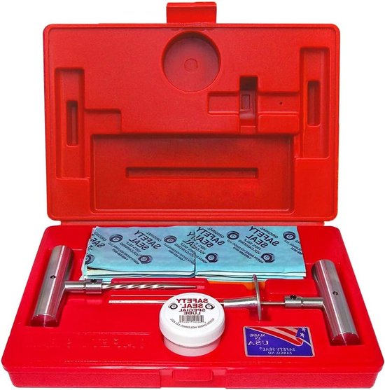 Banden reparatie kit - Zegel gereedschap - Tubeless banden herstellen - Professionele set - 60 snaren - Metaal van Merkloos