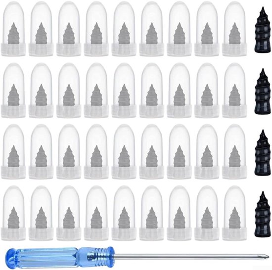 Banden Reparatie Nagels - Lekke Band Herstel - Tubeless Banden - Vacuüm Afdichting Technologie - 40 Delige Set - Zwart van Merkloos